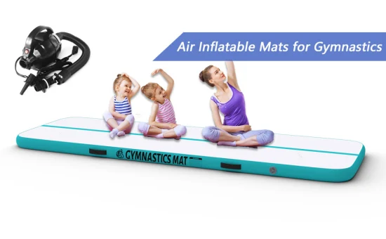 Pista da pavimento ad aria in PVC con punto a goccia di dimensioni personalizzate Tappetino da yoga rotante Tappetino da ginnastica per pista da ginnastica per allenamento