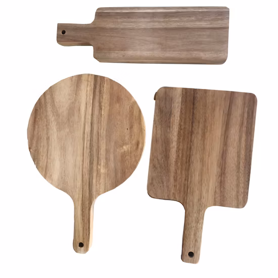 Tagliere rotondo piccolo in legno di acacia FSC con seta