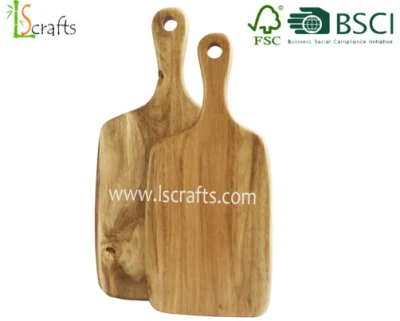 Tagliere da cucina in legno di acacia con manico